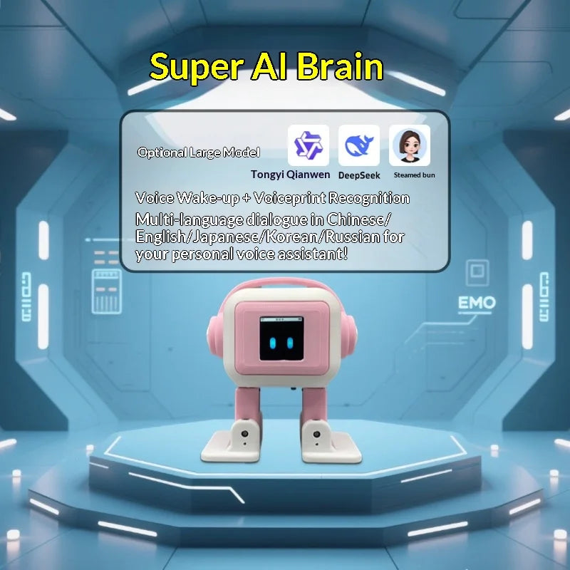 AI EMO Smart Companion Robot Toy with Voice Recognition for Emotional ...